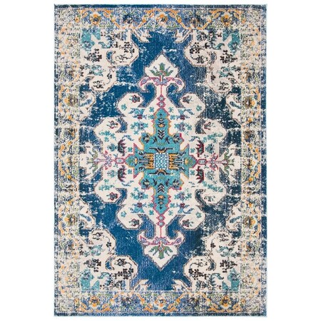 Safavieh 2 ft. 2 in. x 4 ft. Madison 400 Power Loomed Accent Area Rug Navy & Grey MAD452M-24